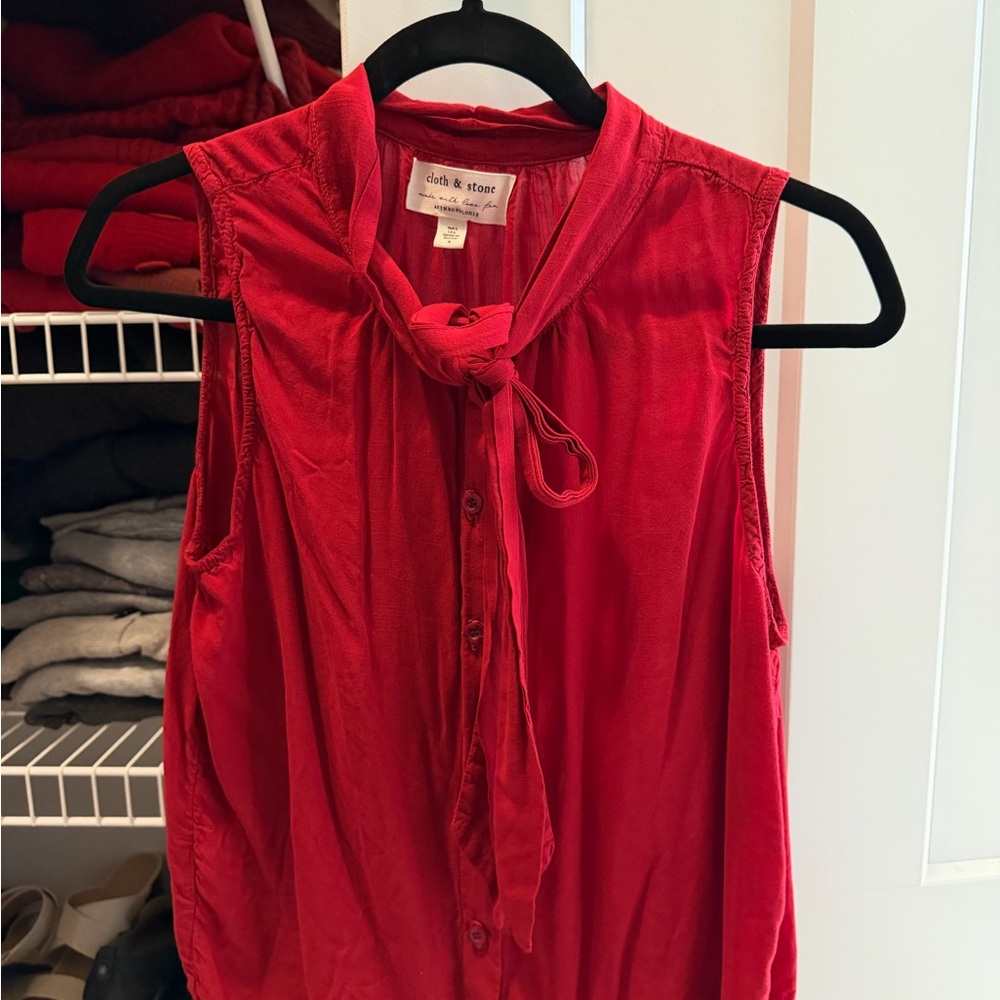 Anthropologie cloth & stone Women's Red Sleeveless Top